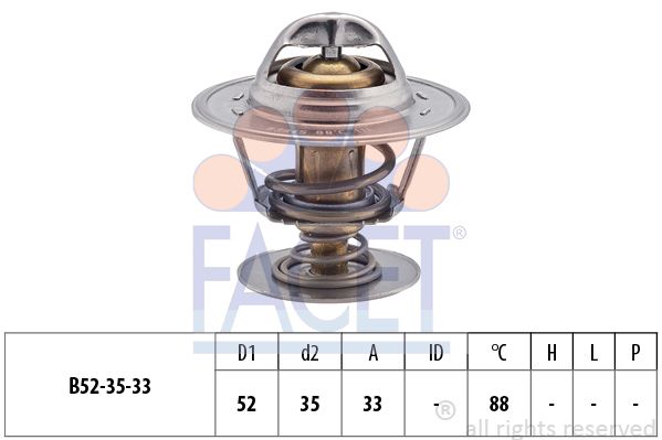 FACET termostatas, aušinimo skystis 7.8394S