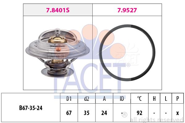 FACET termostatas, aušinimo skystis 7.8401