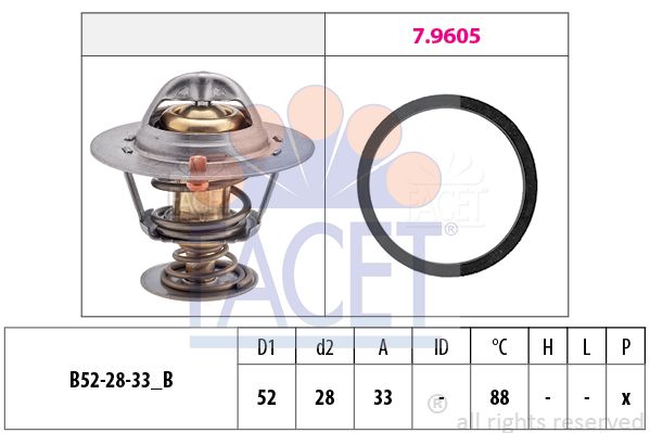 FACET termostatas, aušinimo skystis 7.8412