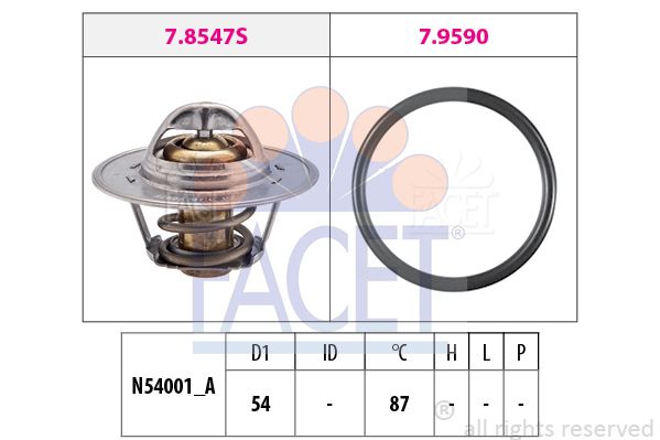 FACET termostatas, aušinimo skystis 7.8547