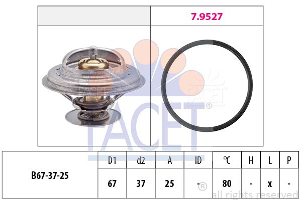 FACET termostatas, aušinimo skystis 7.8623