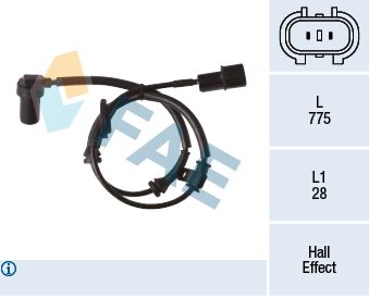 FAE Датчик, частота вращения колеса 78342