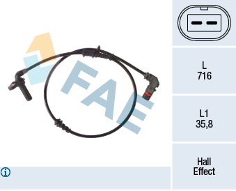 FAE jutiklis, rato greitis 78489