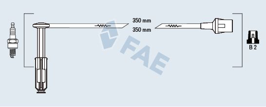 FAE Комплект проводов зажигания 85052