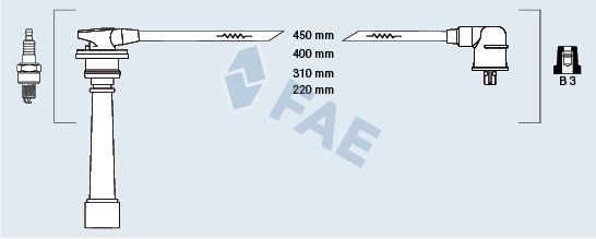 FAE Комплект проводов зажигания 85394