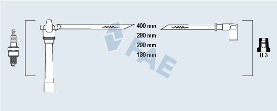 FAE Комплект проводов зажигания 85647