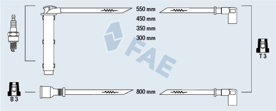 FAE Комплект проводов зажигания 85760