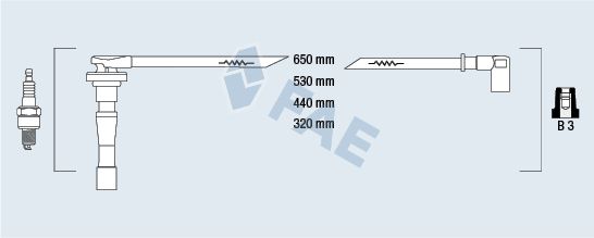 FAE uždegimo laido komplektas 85801