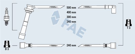 FAE Комплект проводов зажигания 85805