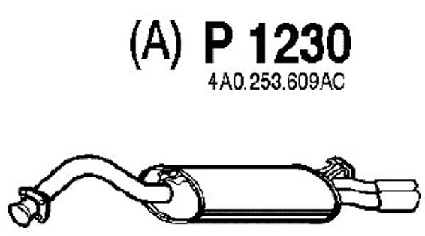 FENNO Глушитель выхлопных газов конечный P1230