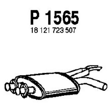 FENNO Средний глушитель выхлопных газов P1565