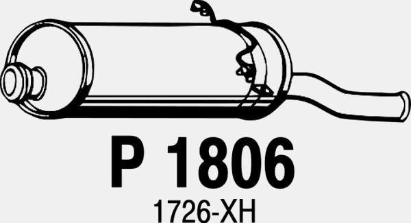 FENNO Глушитель выхлопных газов конечный P1806