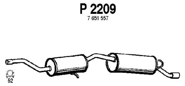 FENNO Глушитель выхлопных газов конечный P2209