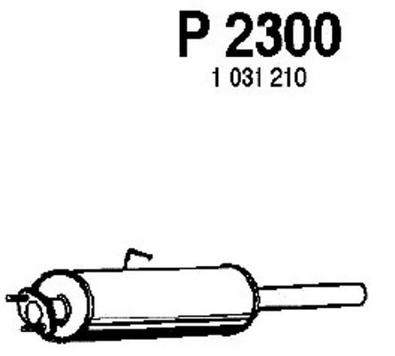 FENNO Средний глушитель выхлопных газов P2300