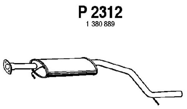 FENNO Средний глушитель выхлопных газов P2312