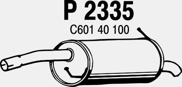 FENNO Глушитель выхлопных газов конечный P2335