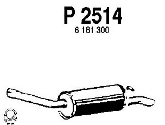 FENNO Глушитель выхлопных газов конечный P2514