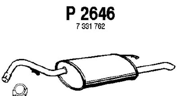 FENNO Глушитель выхлопных газов конечный P2646