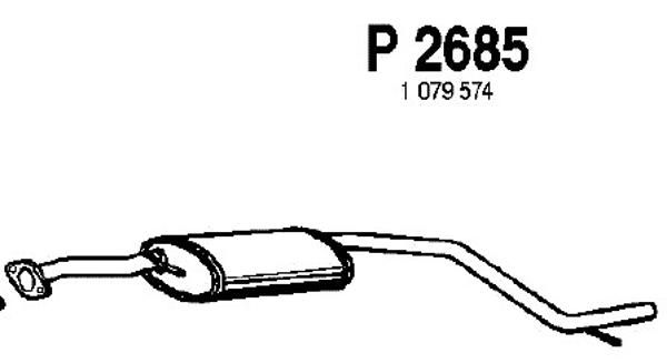 FENNO Средний глушитель выхлопных газов P2685