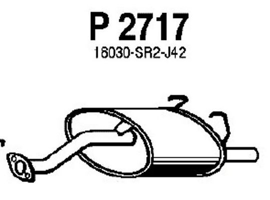 FENNO Глушитель выхлопных газов конечный P2717