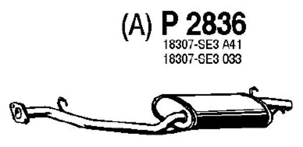 FENNO Глушитель выхлопных газов конечный P2836