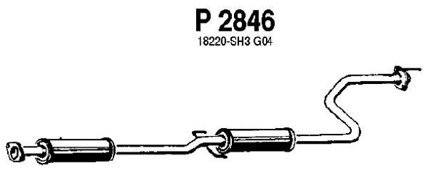 FENNO Средний глушитель выхлопных газов P2846