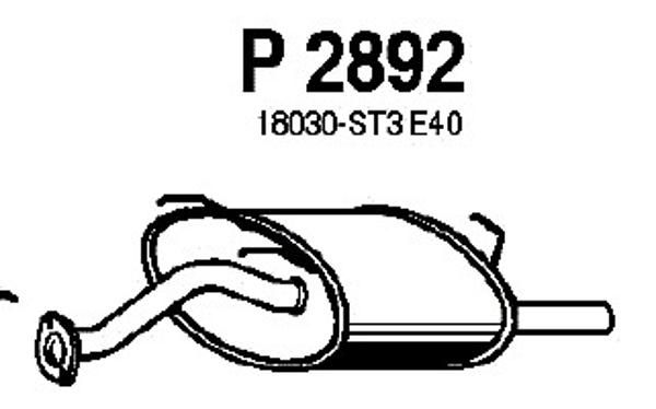 FENNO Глушитель выхлопных газов конечный P2892