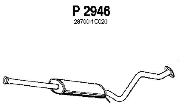 FENNO Средний глушитель выхлопных газов P2946