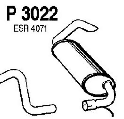 FENNO Глушитель выхлопных газов конечный P3022