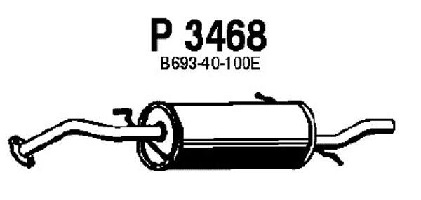 FENNO Глушитель выхлопных газов конечный P3468