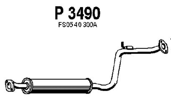 FENNO Средний глушитель выхлопных газов P3490
