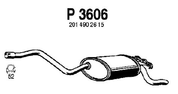FENNO Глушитель выхлопных газов конечный P3606