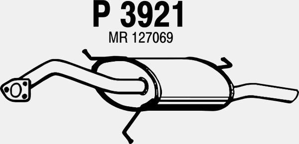FENNO Глушитель выхлопных газов конечный P3921