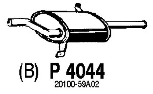 FENNO Глушитель выхлопных газов конечный P4044