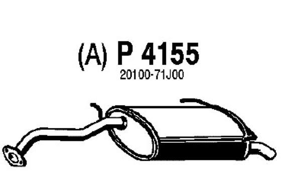 FENNO Глушитель выхлопных газов конечный P4155