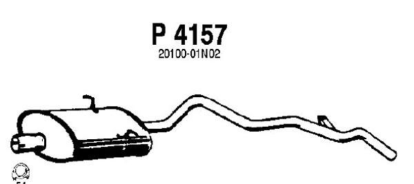 FENNO Глушитель выхлопных газов конечный P4157