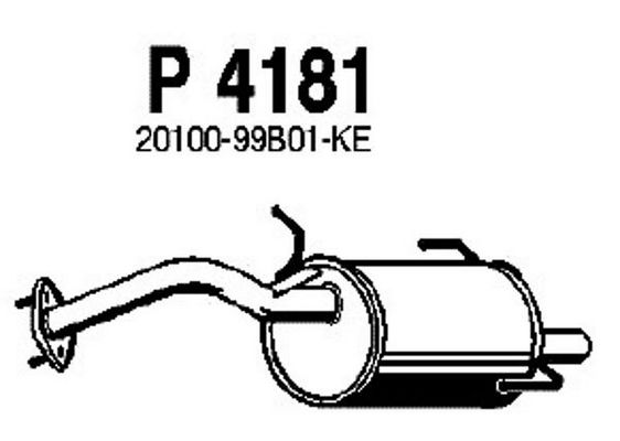 FENNO Глушитель выхлопных газов конечный P4181