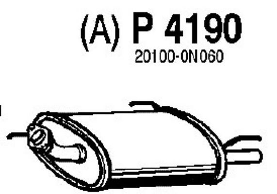 FENNO Глушитель выхлопных газов конечный P4190