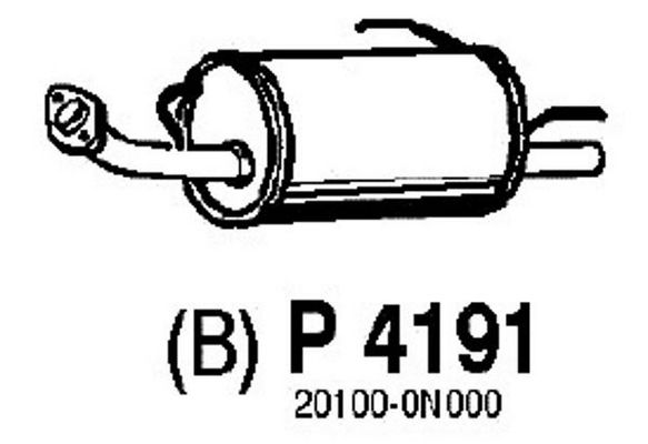 FENNO Глушитель выхлопных газов конечный P4191