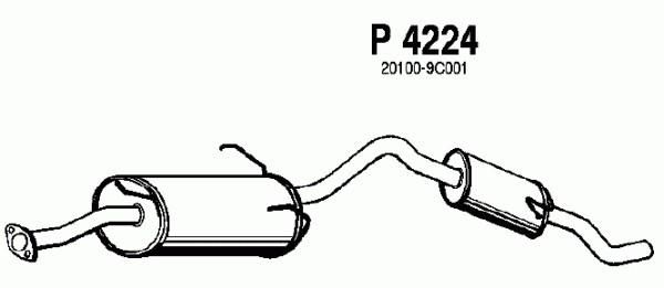 FENNO Глушитель выхлопных газов конечный P4224