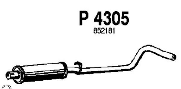 FENNO Средний глушитель выхлопных газов P4305
