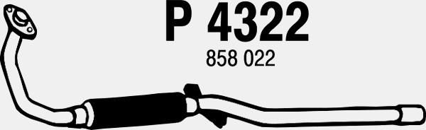 FENNO Труба выхлопного газа P4322