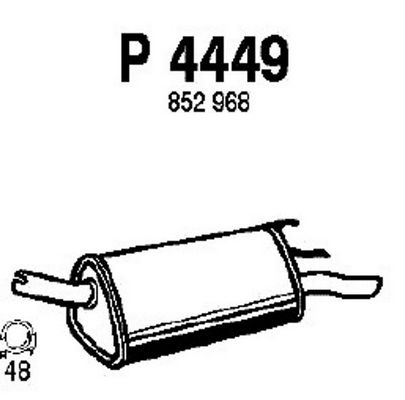 FENNO Глушитель выхлопных газов конечный P4449