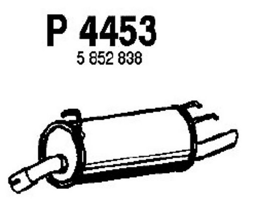 FENNO Глушитель выхлопных газов конечный P4453