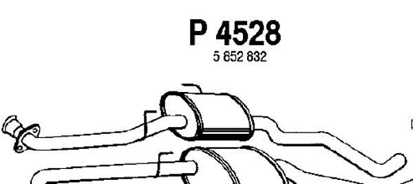 FENNO Средний глушитель выхлопных газов P4528