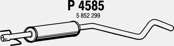 FENNO Средний глушитель выхлопных газов P4585