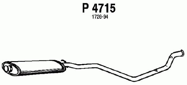 FENNO Средний глушитель выхлопных газов P4715