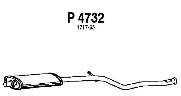 FENNO Средний глушитель выхлопных газов P4732