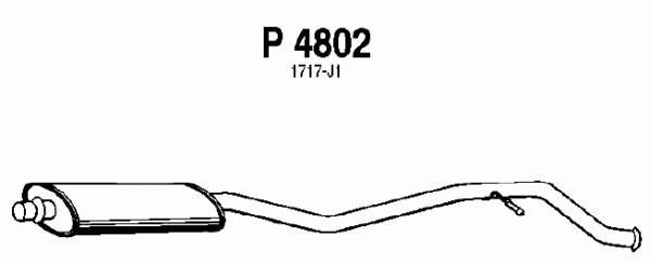 FENNO Средний глушитель выхлопных газов P4802