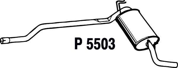 FENNO Глушитель выхлопных газов конечный P5503
